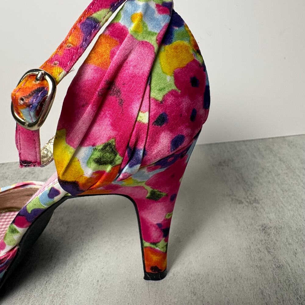 Rocket Dog Brand K9 Satin Floral Pattern Heel Adjustable Ankle Strap Women's 9.5 - Picture 10 of 15